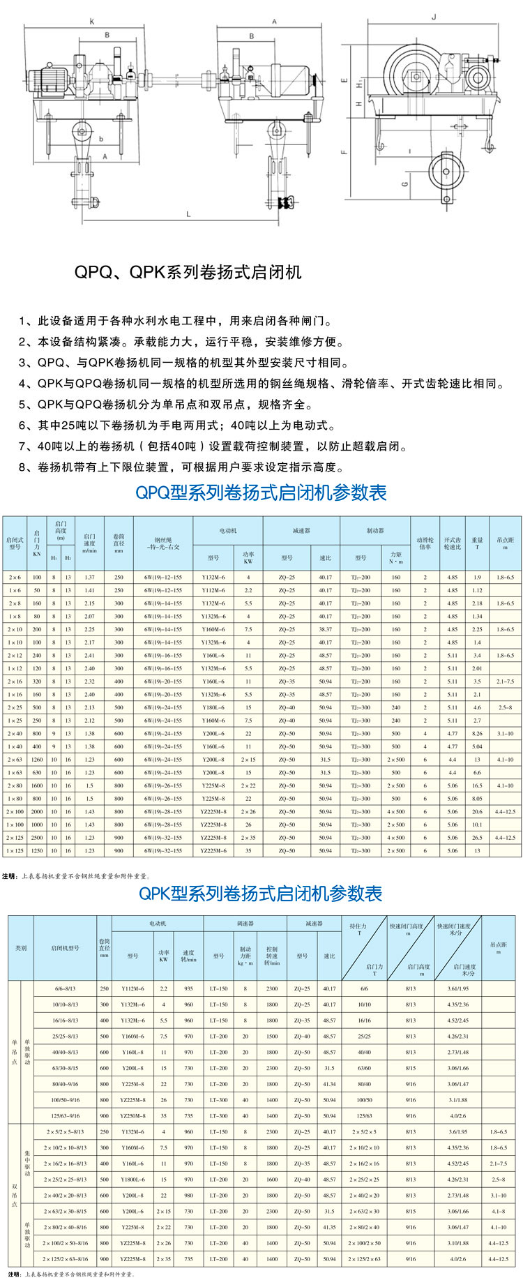 QPQ、QPK系列卷揚(yáng)式啟閉機(jī)